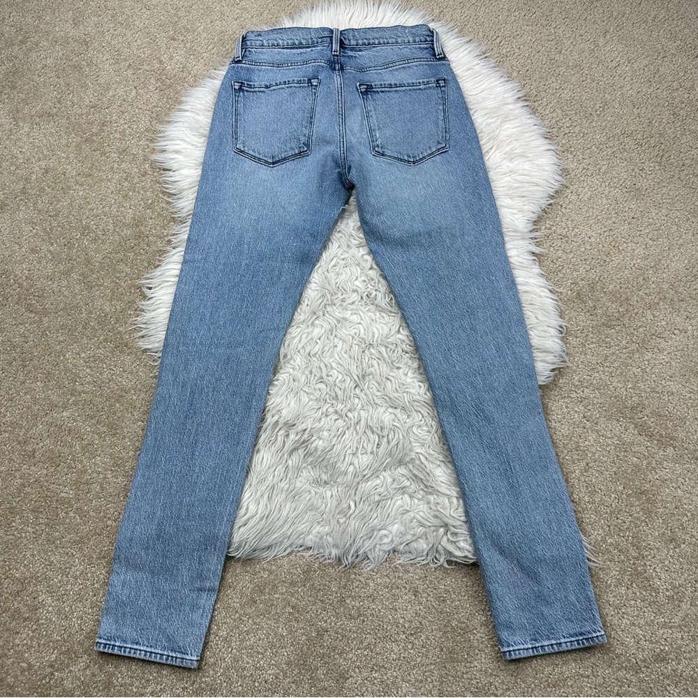 Frame Le Garçon Straight Leg Jeans in Beldon Rips - Picture 6 of 7